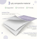 FinishingBo Cube Storage Baskets 6 Pack, 11x11 inch Cube Storage Bins with Leather Handles for Shelf Closet (White/ Purple)