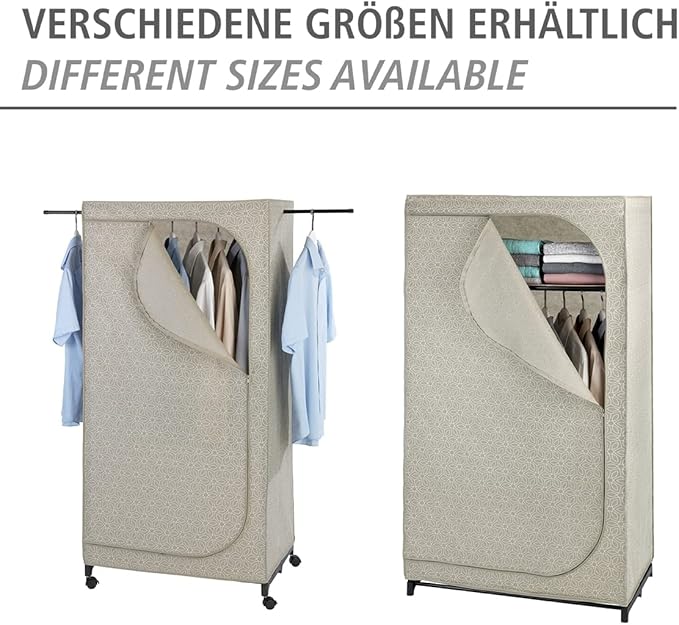 WENKO Balance 64511100 Wardrobe with Shelf Mobile Wardrobe 90 x 160 x 50 cm Beige