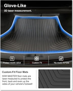 KIWI MASTER Cargo Mat for 2011-2023 Dodge Charger/Chrysler 300, Custom Fit All Weather Rear Cargo Liner, Heavy Duty TPE Tray Trunk Mat, Black