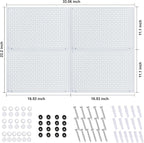 Peg Board, Heavy Duty Steel Organization Panels, Universal 1/8 and 1/4 Peg Board Accessories, Ideal for Garage Tool Storage, 