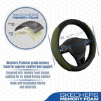 Skechers Steering Wheel Cover, Memory Foam Car Steering Wheel Cover,14.5-15inch Anti-Slip Safety Comfortable Desgin, Universa