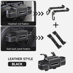 Multifunctional Car Seat Back Organizer Box with Drink Cup Holder, Makeup Mirror, Tissue Box& Hooks for Car Seat Back, New Upgrade Car Headrest Backseat Organizer Suitability for Wife, Girlfriend
