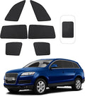 Front Side Half Window Shade Foldable Custom Fit for Audi Q7 2011-2015 Car Window Shades for Side Window Sun Shade UV Protection Heat Insulation for Camping Sleeping 6PCS