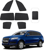 Front Side Half Window Shade Foldable Custom Fit for Audi Q7 2011-2015 Car Window Shades for Side Window Sun Shade UV Protection Heat Insulation for Camping Sleeping 6PCS