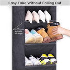 SLEEPING LAMB Shoe Rack for Door with Large Deep Pocket, Hanging Door Shoe Organizer for Closet Hanger, Dorm and Narrow Sneak