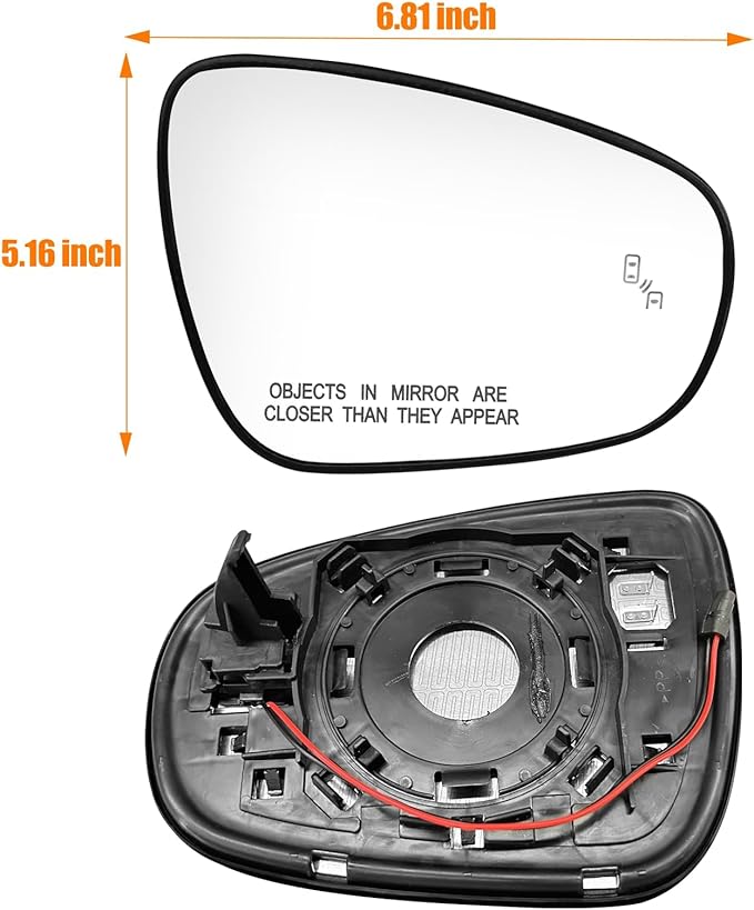 Heated & Blind Spot Right Passenger Side Mirror Glass Compatible with Lexus ES300h ES350 2013-2018,IS250 IS350 2015-2020,LS350 2013-2017,GS350 2013-2020,CT200h 2011-2017,RC300 RC350 2015-2019