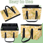 Reusable Grocery Bags Heavy Duty Shopping Bags Foldable Large Tote Bags with Long Handles & Hard Bottom