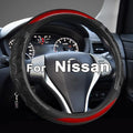 GIANT PANDA Steering Wheel Cover for Nissan Rogue - Car Steering Wheel Cover for Nissan Altima Sentra(Red-Round-Shaped)
