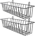 Ciieeo Wire Hanging Basket 12.4 Inch Multi-Purpose Grid Wall Storage Organizer Metal Hanging Basket for Kitchen Garage Worksh