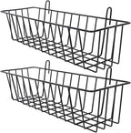 Ciieeo Wire Hanging Basket 12.4 Inch Multi-Purpose Grid Wall Storage Organizer Metal Hanging Basket for Kitchen Garage Worksh