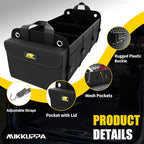 MIKKUPPA Car Trunk Organizer - 100L Large Car Organizer, 1680D Oxford Collapsible Suv Trunk Storage with 2 Adjustable Straps