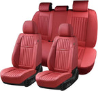 Coverado Car Seat Covers Full Set, Seat Covers for Cars, Car Seat Cover, Car Seat Protector, Leather Car Seat Cushion, Waterp