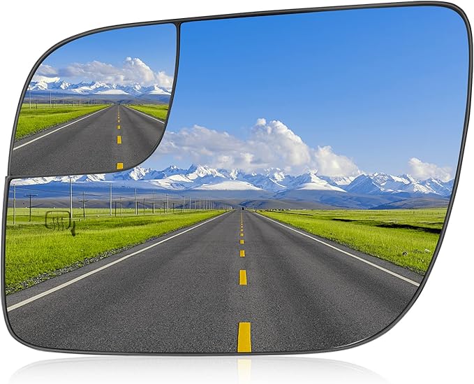 New Driver Left Side Heated Mirror Glass Fit for 2011-2017 Ford Explorer Blind Spot Mirror Glass - Left Pass Heated Convex Mirror Glass Replacement for BB5Z17K707L, BB5Z17K707M