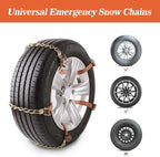 RUITO Emergency Snow Chains, Universal Tire Snow Chains for car suv semi trucks atv, Applicable Tire Width 225-295mm, Durable