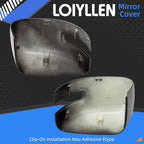 Driver & Passenger Side Mirror Cover Replacement for Jeep Renegade 2015 2016 2017 2018 2019 - Left & Right Side Mirror Covers, Rear View Mirror Cap Accessories Textured, With Lamp