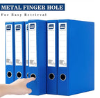 Storage File Boxes 6 Pack, Foldable File Boxes with Lid, 50mm Spine, Archives Cases with Magnetic Closure & Clip, Plastic Doc