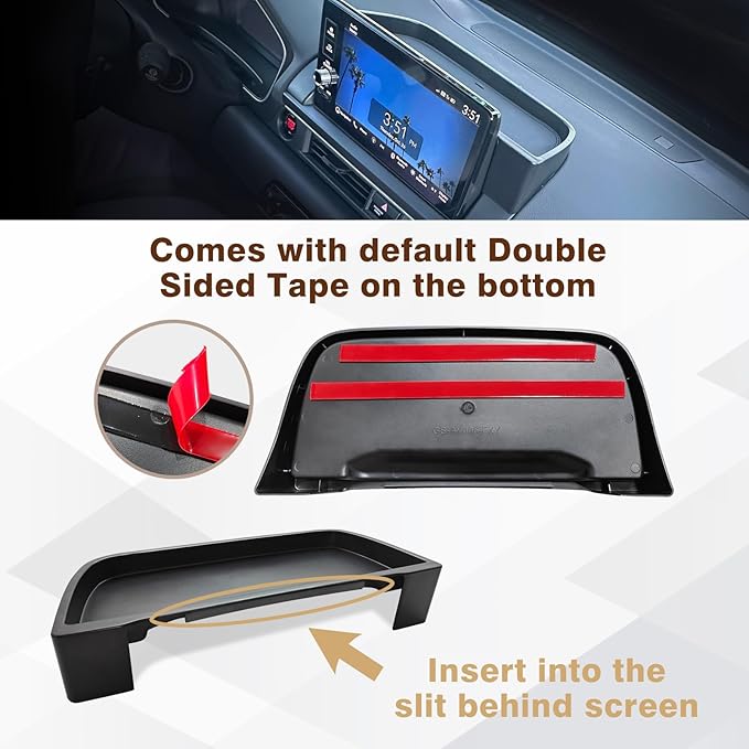Muslogy for Pilot Center Console Organizer & Dash Storage Tray & Magnet Armrest Hidden Storage Compartment 3PCS Set Compatible with Honda Pilot 2023-2025(Console +Dash Tray+Hidden Organizer)