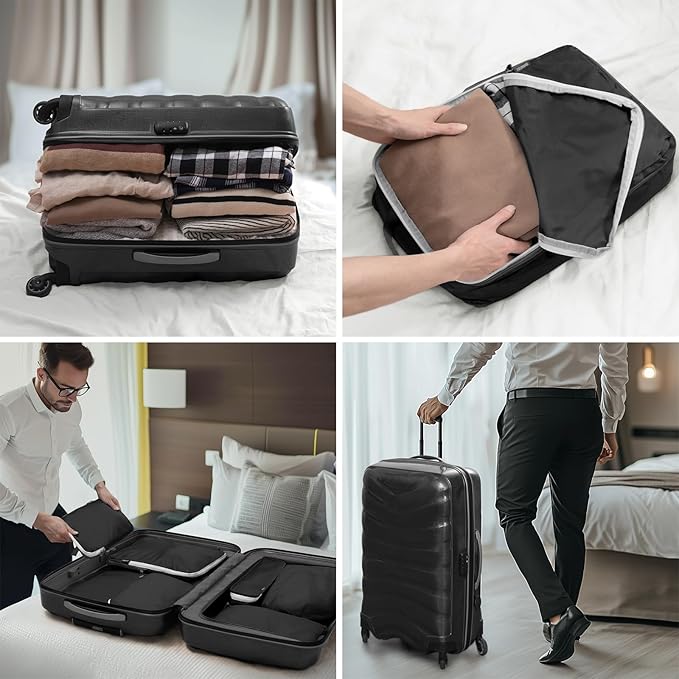 CherryNow Compression Packing Cubes, 7 Set Packing Cubes for Travel, Suitcase Organizers, Luggage Essentials, Travel Bags for