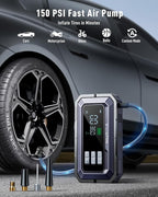 UTRAI Jump Starter with Air Compressor 150PSI, 7000A Peak 12V Jump Box for Car Battery (All Gas/12.0L Diesel), 160W DC