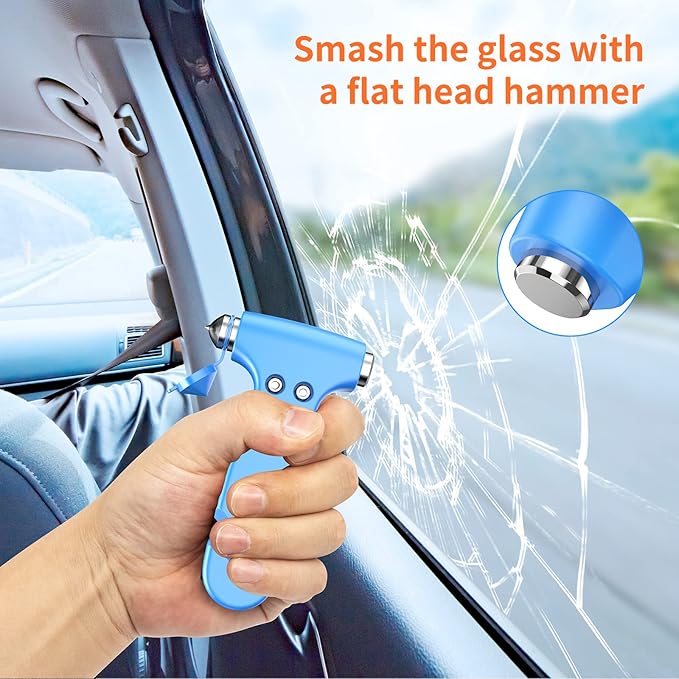 Car Safety Hammer, 3-in-1 Emergency Escape Tool with Window Breaker and Seat Belt Cutter, Safety Emergency Car Escape Tool fo