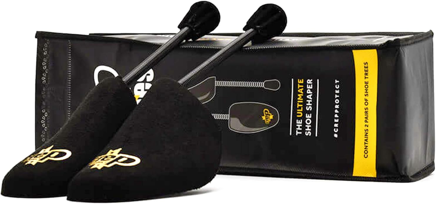 Crep Protect Shoe Shaper Trees (2 Pairs) Prevents Creases & Maintains Sneaker Shape | Fits US 6-13 (Black)