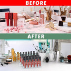 Macarrie 4 Pieces Lipstick Holder Organizer 24 Slot Acrylic Lipstick Makeup Organizer Case Display Stand Storage Box for Lips