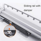 Pull Out Clothes Rail Extendable Clothes Rail - Sliding Wardrobe Closet Rod, Pull Out Closet Clothes Rail With Buffer System,
