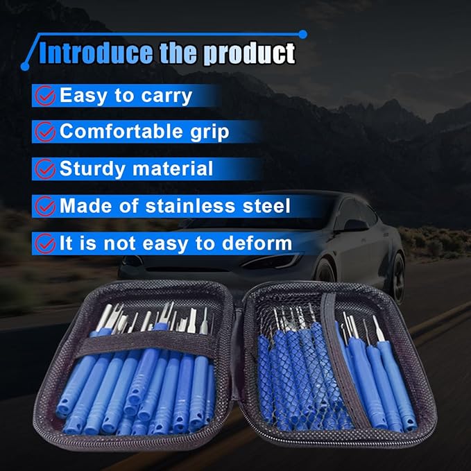 36PCS Terminal Removal Tool Kit, Wire Connector Pin Extraction Tool, Electrical Pin Removal Tool Set, Car Terminal Release To