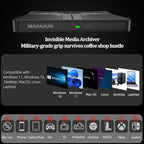 External CD/DVD Drive for Laptop Mac, USB 3.0 & Type-C 8-in-1 Portable DVD Player/Burner, Plug & Play Optical Drive, Compatible with Desktop PC, Windows 11/10/8, Linux, Mac OS, MacBook Pro/Air