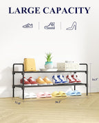 Kitsure Shoe Rack for Closet, Sturdy and Long-Lasting Shoe Shelf, Shoe Rack for Entryway, Personalized DIY Shoe Organizer, Sh
