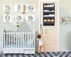 SLEEPING LAMB Over the Door Shoe Rack for Closet, Short Hanging Shoe Organizer with Large Deep Pockets, Narrow Door Sneaker S