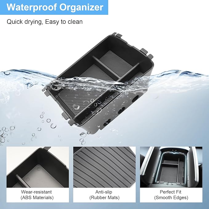 Double Layer-2026 Palisade Center Console Organizer for Hyundai Palisade (Calligraphy) (Only fit 7-Seater with Dual-Opening Center Console), Durable ABS Plastic Tray 2026 Palisade Accessories
