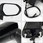 Passenger Side Mirror Assembly Compatible with Toyota Corolla 2020-2025 Heated Power Adjustable Glass Replace 8791012K70, TO1321392, 8791002929, 8791002917 Black (5Pin Right)