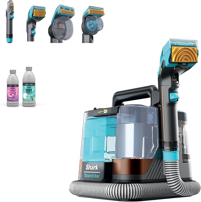 Shark StainStriker HairPro Portable Carpet, Upholstery & Area Rug Cleaner with Pet Mess & Hair Tools, Self-Cleaning, Perfect 