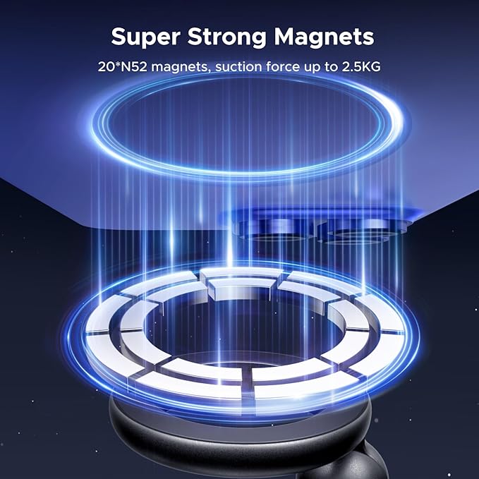 UGREEN Phone Mount for Magsafe Air Vent Car Mount Magnetic Never Block Phone Holder Strengthen Magnetic Power Compatible with iPhone 17 16 15 Pro Max 14 13 12 Pro Mini MagSafe Case