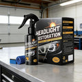 Headlight Restoration Kit, Headlight Cleaner and Restorer, No Power Tools Needed, Spray & Wipe, Restores to Like-New (2pc)