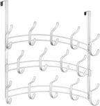 LYNK Professional® Home™ Over Door Hooks Rack - 28 Hook Over Door Hanger - Over Door Towel Rack - Hanging Towels or Clothes -
