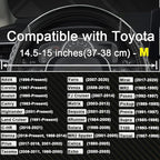 West Llama Customized Auto Car Steering Wheel Cover for Toyota Rav4 Corolla Camry Highlander (Diamond Quilted-Black+Gray-Stan