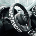 Treat People with Kindness Car Leather Steering Wheel Cover - 15-inch Universal Microfiber- Soft & Breathable & Silicone Anti