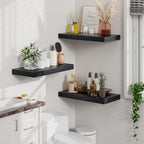 Heimlove 12inch Deep Floating Shelves for Wall, Mounted Shelves 24" W x 12" D x 1.5" H, wall Shelf for Bedroom Living Room Ba