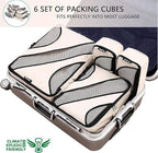 BAGAIL 6 Set Packing Cubes,Travel Luggage Packing Organizers