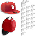 Hat Hangers for Wall, Stronge Adhesive Hat Holders Display, No Driling Caps Holder Organizer, 20 Pack Hat Hook for Baseball C