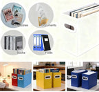 Cardboard File Organizer, Storage Box for Hanging File Folders Letter Size, Portable Document Organizer with Handle for Home,