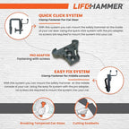 Lifehammer Brand Car Safety Hammer, the Original Emergency Escape and Rescue Tool with Seatbelt Cutter, Made in the Netherlan