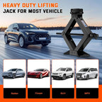 Scissor Jack 3 Ton, 4.1"-18.3" Lifting Car Jack, Heavy Duty Car Jack Kit, Portable Tire Changing kit with Lug Wrench, Tire Ja