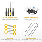 GOOACC 200Pcs Trim Removal Tool, Auto Push Pin Bumper Retainer Clip Set Fastener Terminal Remover Tool Adhesive Cable Clips R