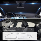 KMF 8pcs Thicken Sun Shades for Honda Accord 2023-2025 2026 Accessories, Full Car Window Covers Sunshade for Windshield Side Rear, UV Block and Privacy Blackout for Car Camping Outdoor