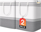 2 Pack Large Home Laundry Basket, Laundry Hamper, Freestanding Waterproof Dirty Clothes Bag, Tall Clothes Hamper - Extended &