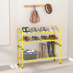 SUFAUY 2-Tier 33" Wide Shoe Rack, Closet Metal Wire, Stackable, Gold