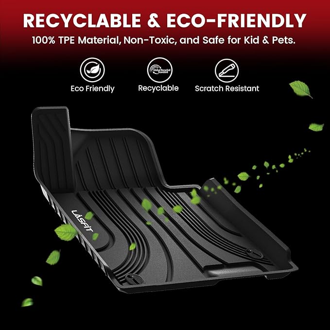 LASFIT Floor Mats for Hyundai Tucson 2026 2025 2024 2023 2022 (Not for Hybrid & PHEV), Custom Fit TPE All Weather Floor Liners 1st & 2nd Row Car Mats Accessoires for Hyundai Tucson 2022-2026, Black